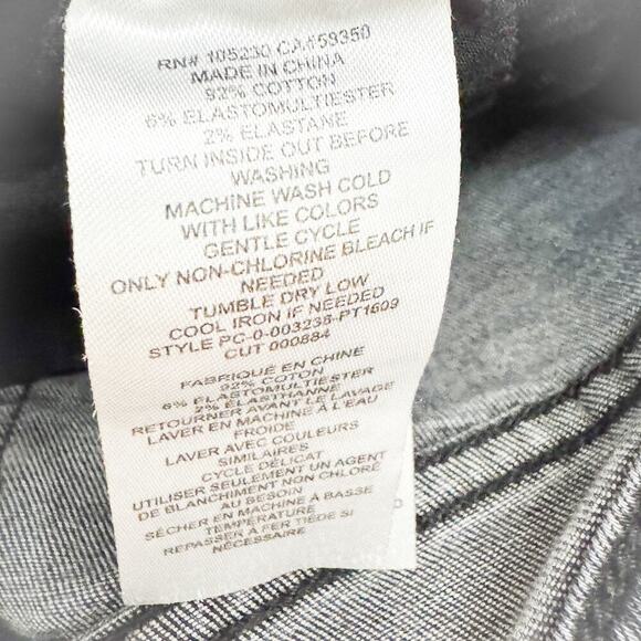 Current Elliott Skinny Jeans Charcoal Denim Jeans Zip Fly Size 28 - Picture 7 of 9